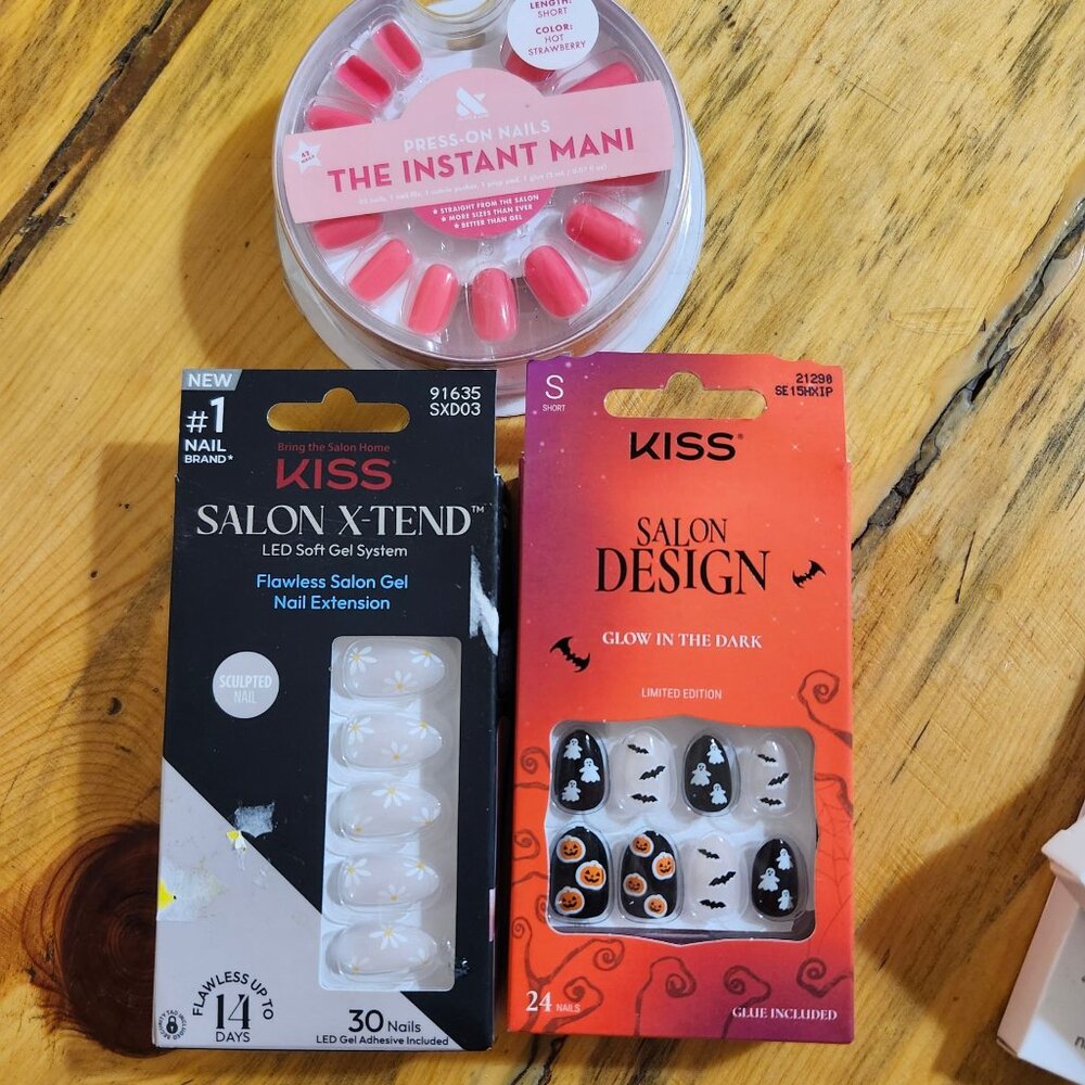 Press On Nails Bundle Mixed Styles & Brands Short Medium Gloss Matte DIY Set - Picture 2 of 7